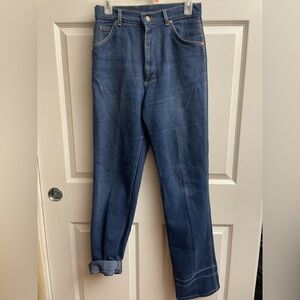 Vintage Lee Women's High Rise Dark Blue Mom Jeans
